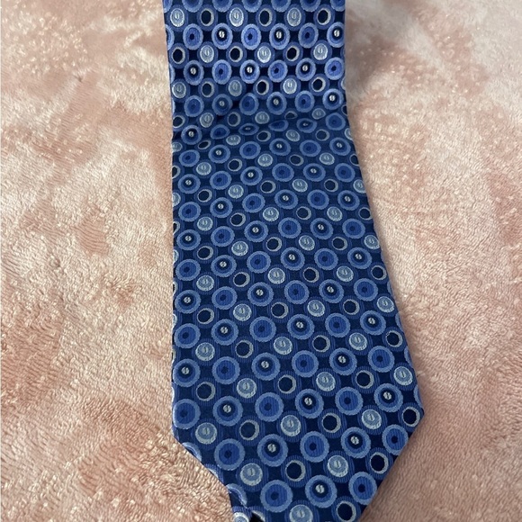 George Other - George Navy and Light Blue Patterned Men's Tie